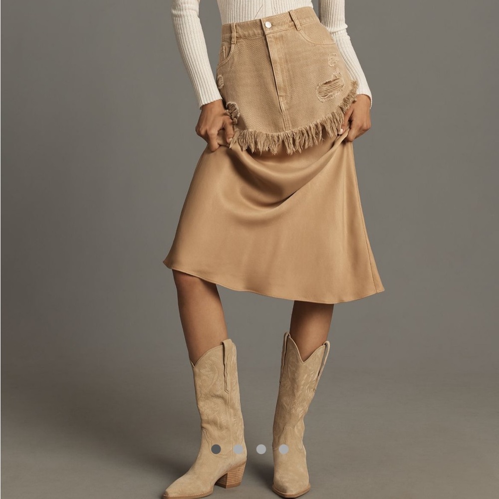 slip midi skirt